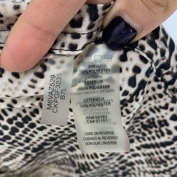 CALVIN KLEIN Snakeskin Button Down Blouse - Picture 8 of 10